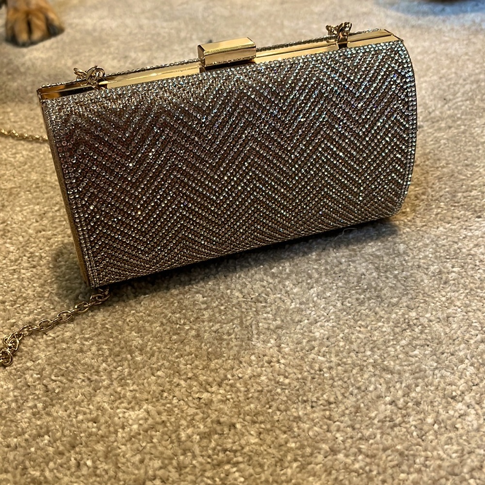 Purse gold and silver sparkles